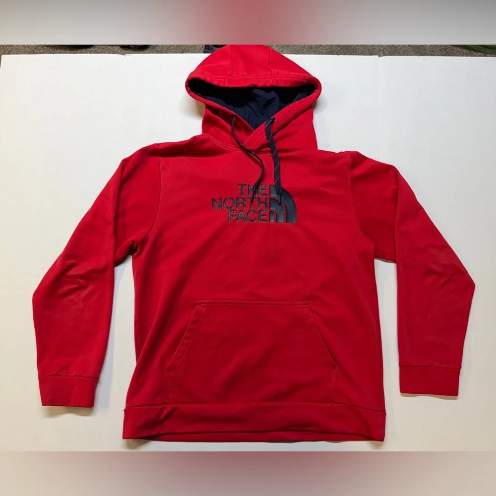 The North Face Red And‎ Navy Blue Men’s Large Hoodie Sweatshirt